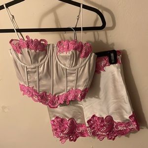 NWT Meshki Tatiana Corset Top with Lace